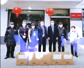 如意餛飩蘇州大河山鄰里中心店，為蘇州馬澗社區執勤人員送去愛心餐